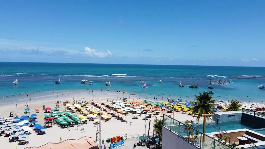 Flat beira mar com varanda em Porto de Galinhas-1